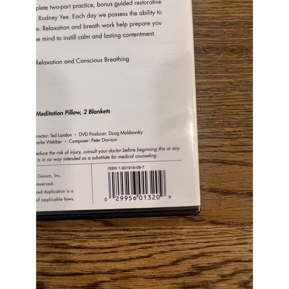 Gaiam Relaxation & Breathing For Meditation Special DVD Edition W/ Rodney Yee - Picture 3 of 4